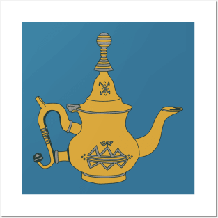 Gold Berber Teapot Posters and Art